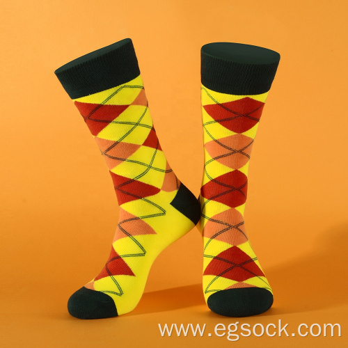 colorful 6pcs men dress gift boxed socks